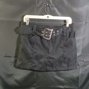 Belted mini skirt